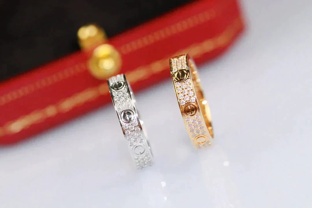 [GALE]LOVE RING 3.6MM DIAMOND PAVED