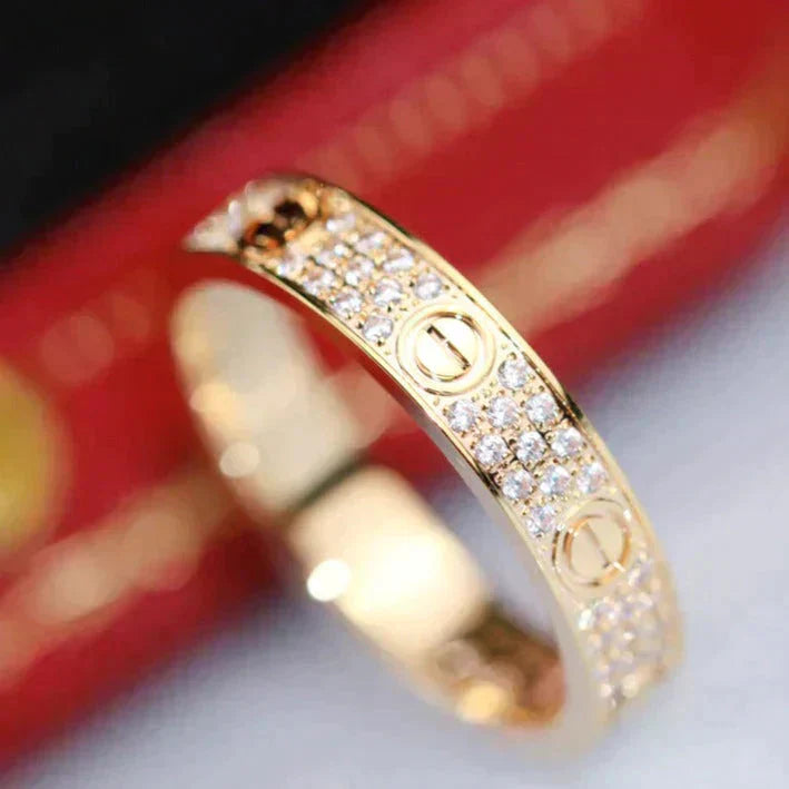 [GALE]LOVE RING 3.6MM DIAMOND PAVED