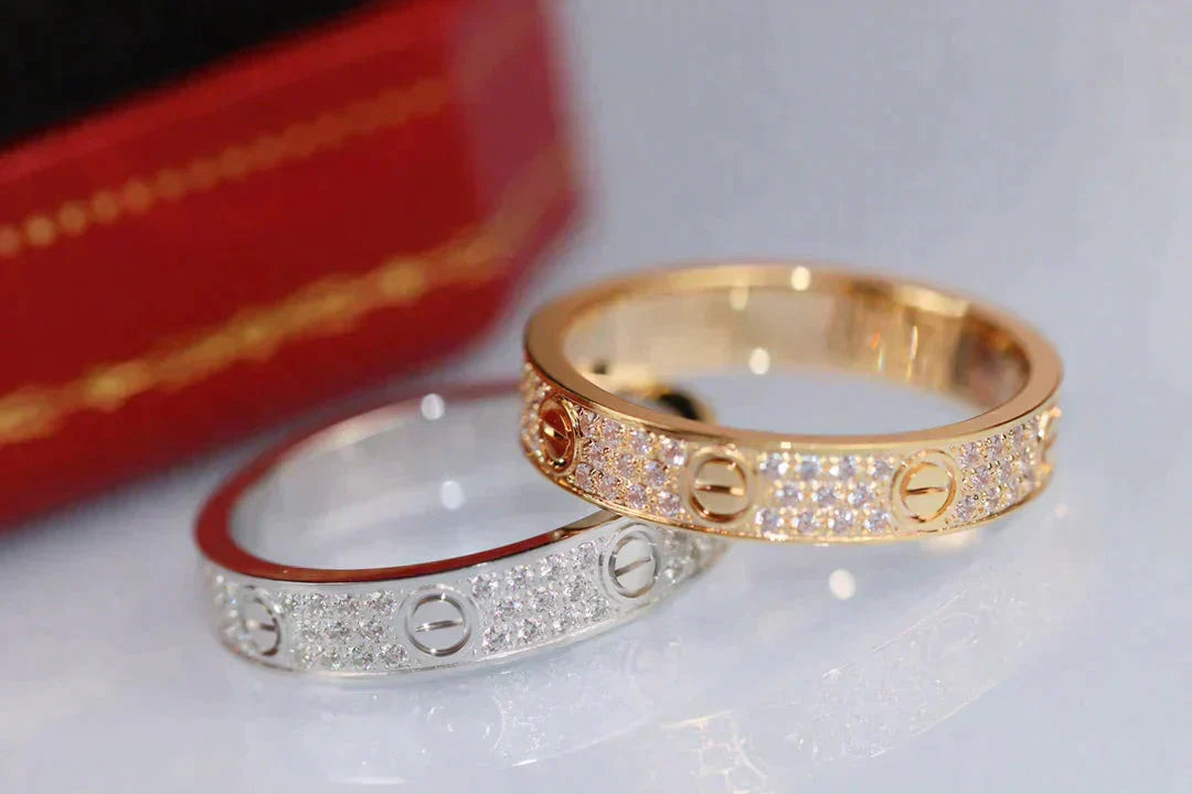 [GALE]LOVE RING 3.6MM DIAMOND PAVED