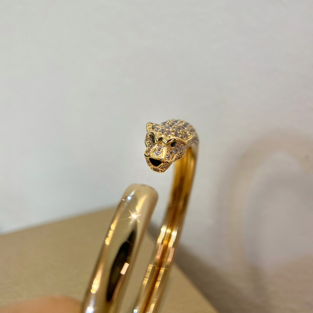 [NOVO]パンテール ゴールド ダイヤモンド オープンブレスレット
