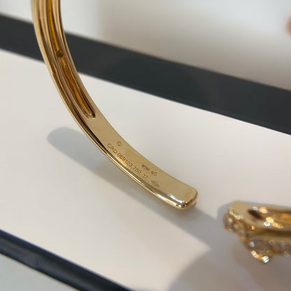 [NOVO]パンテール ゴールド ダイヤモンド オープンブレスレット