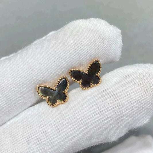 [GALE]BUTTERFLY DARK MOP  EARRINGS