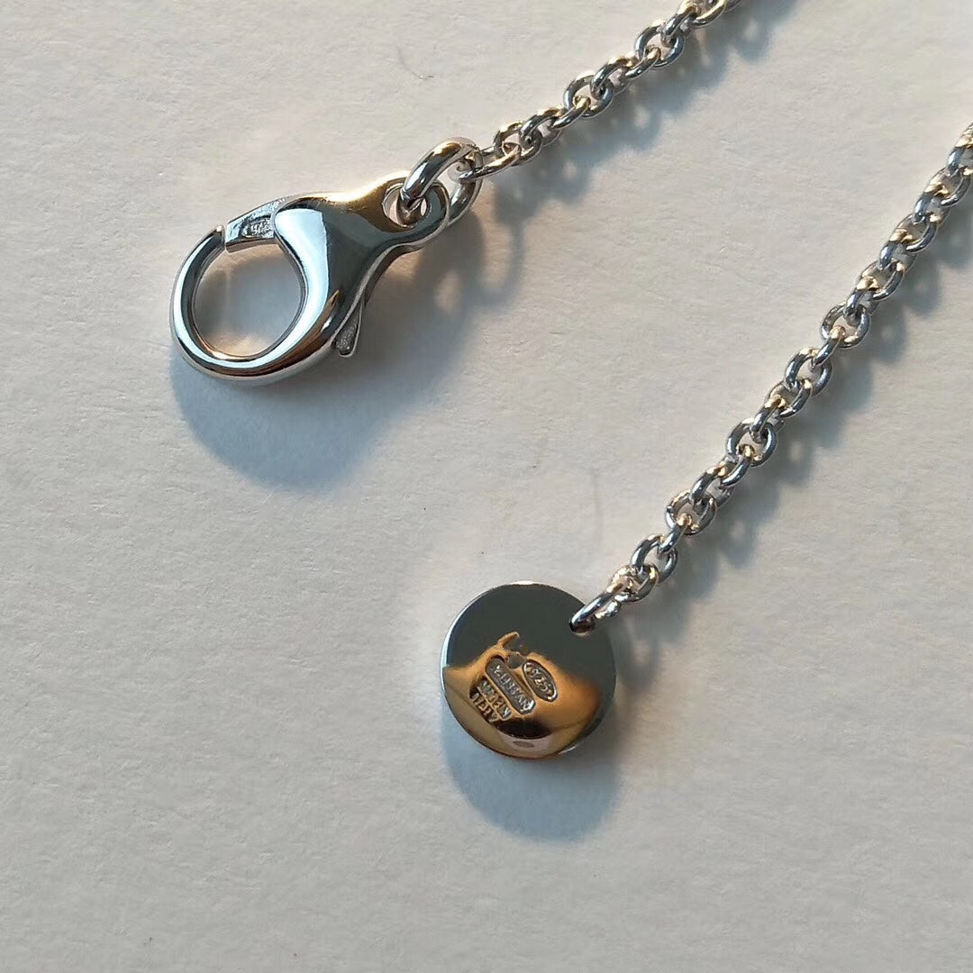 [GALE]ZERO 1 BLACK CERAMIC SILVER NECKLACE