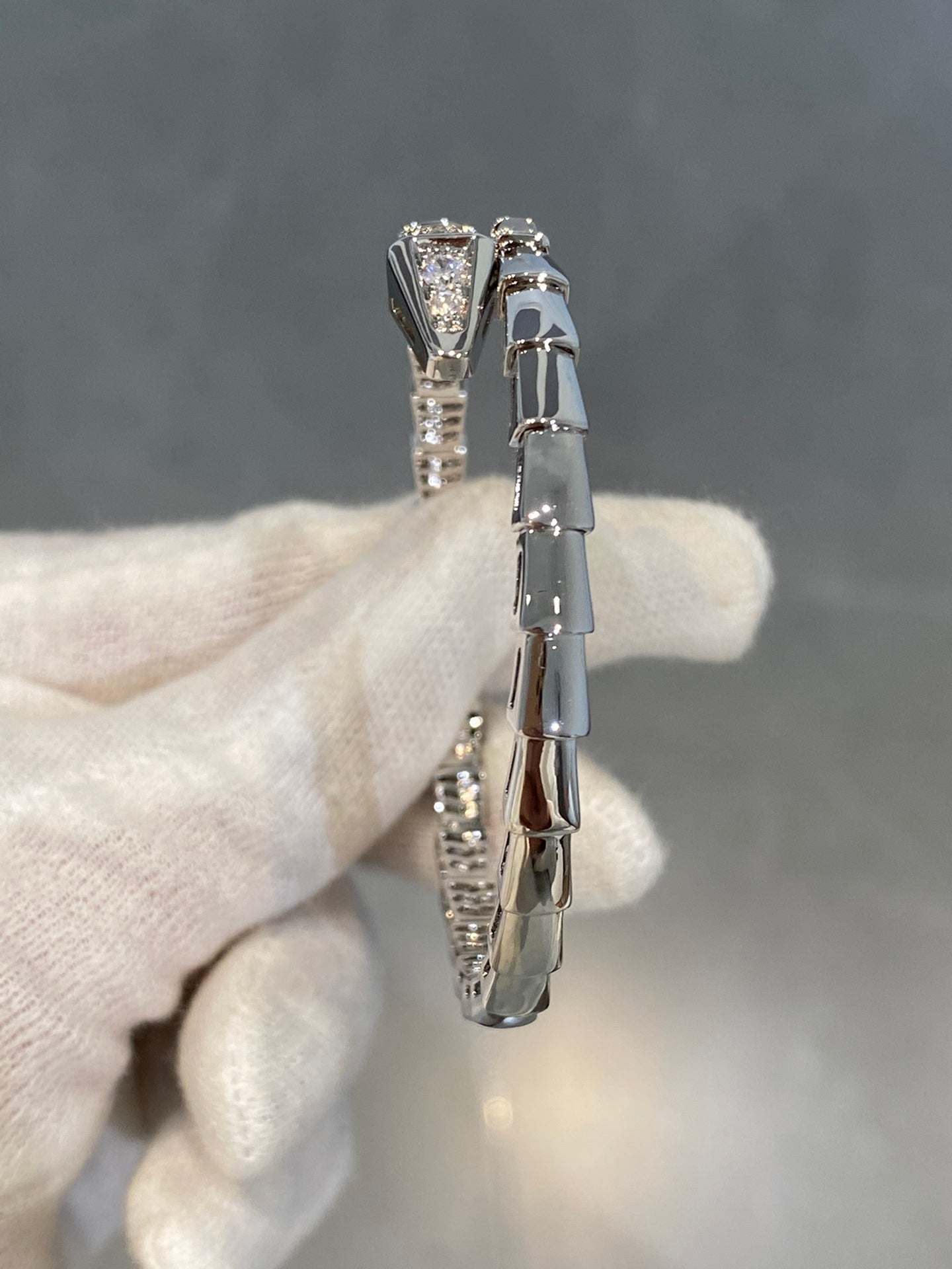[GALE]SERPENTI BRACELET DIAMONDS SILVER