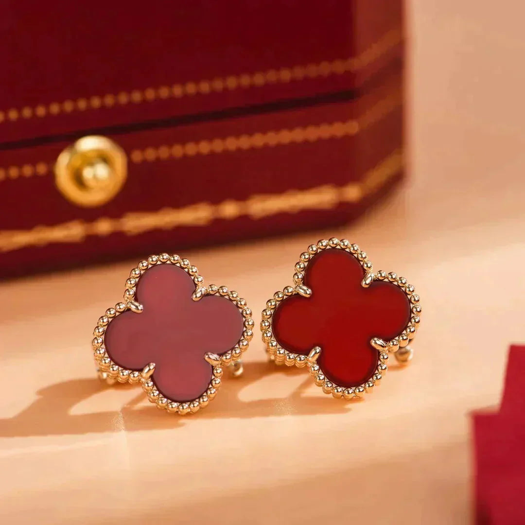 [GALE]CLOVER MEDIUM 1 MOTIFS CARNELIAN  EARRINGS