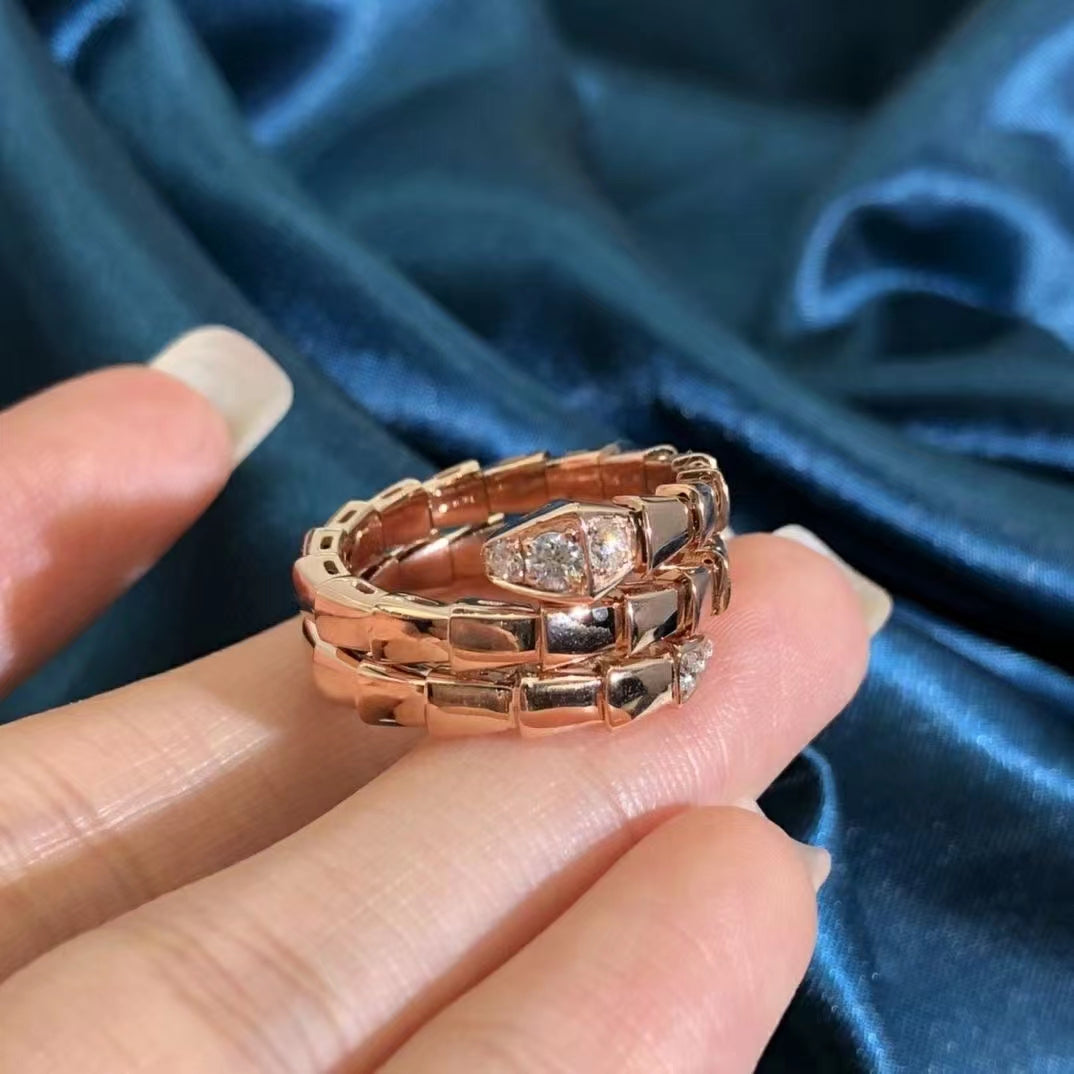 [GALE]SERPENTS DOUBLE ROW DIAMOND RING