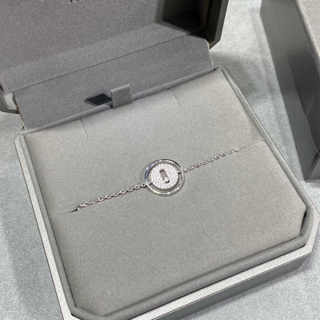 [GALE]LUCKY MOVE DIAMOND PAVED BRACELET