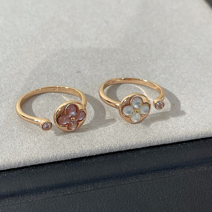 [GALE]SUN 1 DIAMOND PINK MOP RING