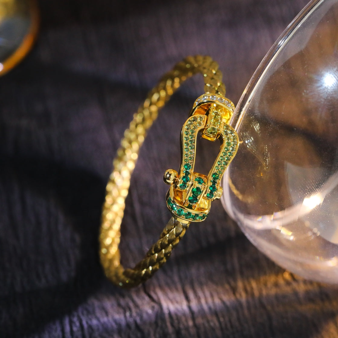 [GALE]FORCE 10 GOLD GREEN DIAMOND PAVED