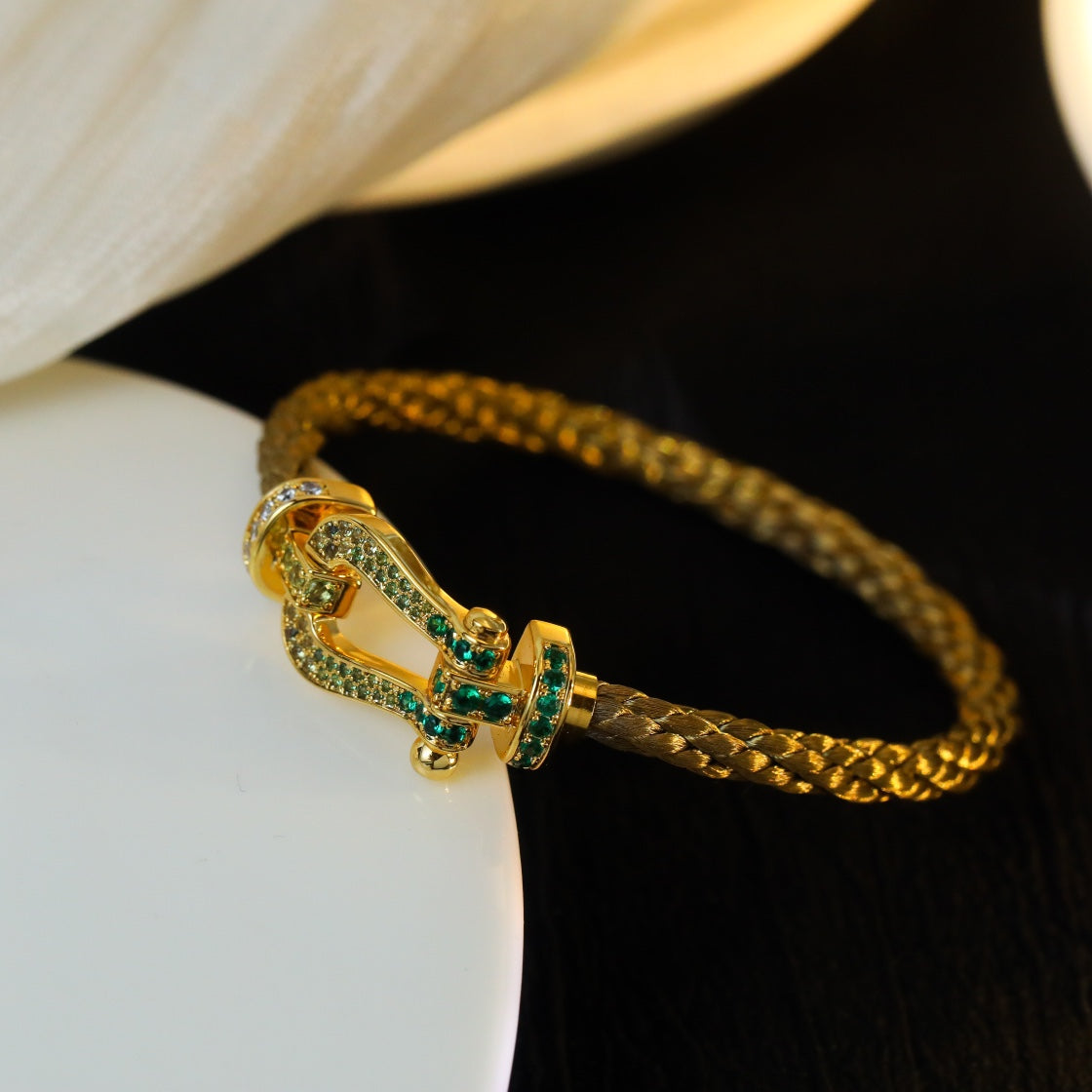 [GALE]FORCE 10 GOLD GREEN DIAMOND PAVED