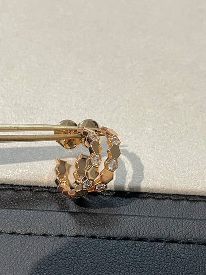 [GALE]Hollow Design Four-Leaf Clover Flower Shape Ring