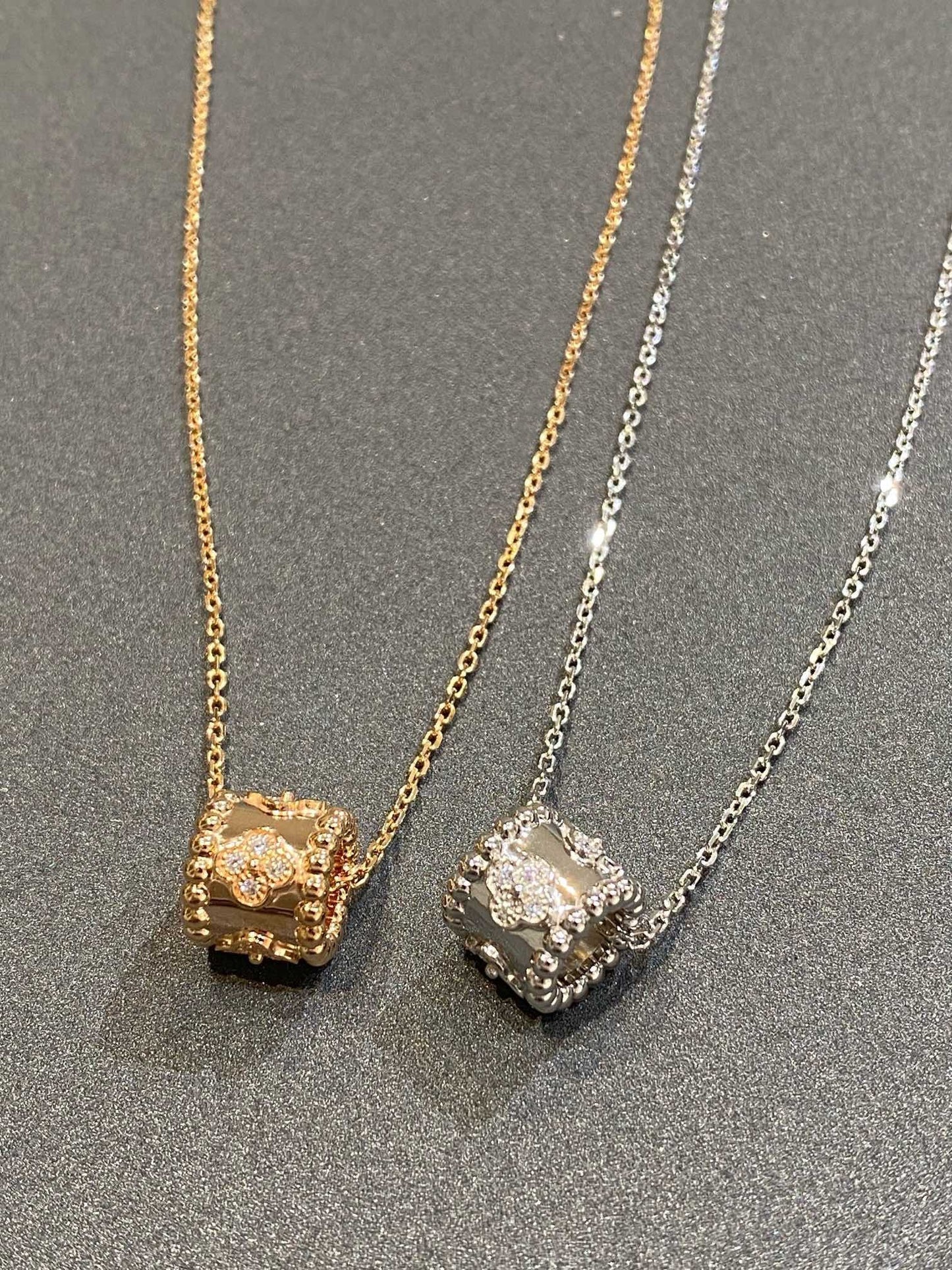[NOVO]ペルレペンダントシルバーダイヤモンドネックレス