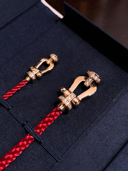 [GALE]FORCE 10 HALF DIAMOND PINK GOLD RED CORDERI LARGE AND MEDIUM MODEL