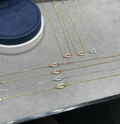 [GALE]FORCE 10 DIAMOND PINK GOLD NECKLACE