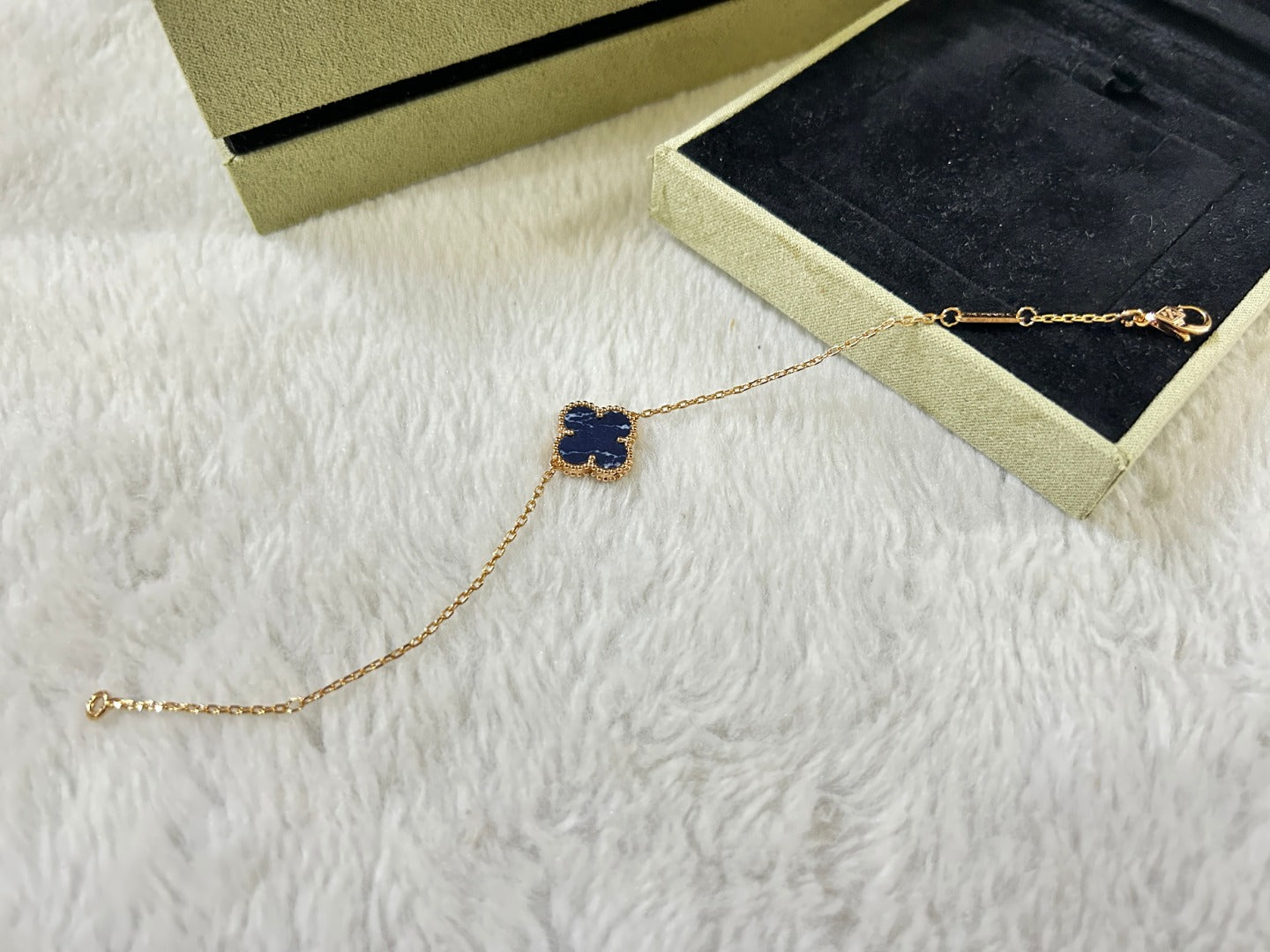 [GALE]CLOVER 1 MOTIF PIETERSITE BRACELET