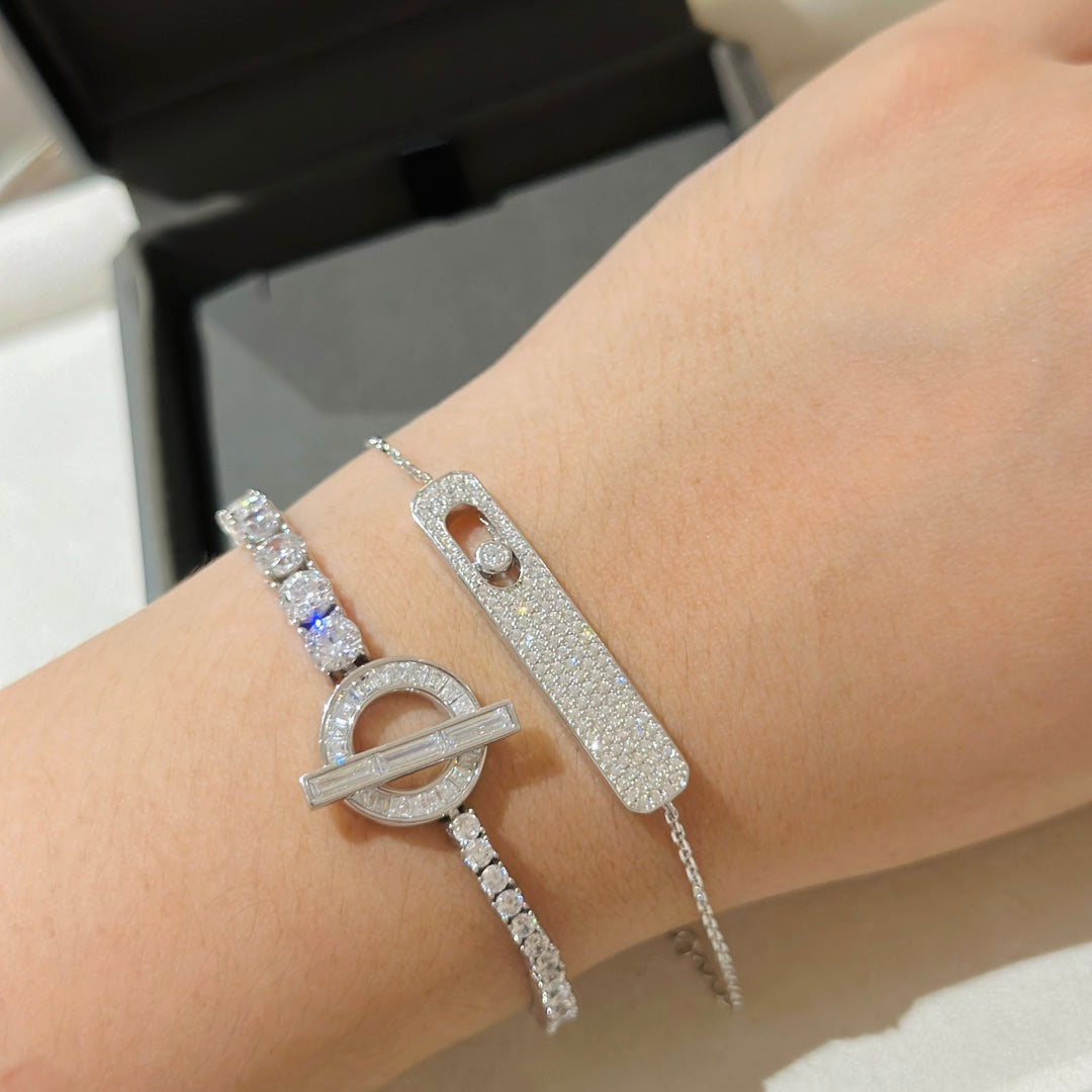 [GALE]MOVE CLASSIQUE DIAMOND PAVED BRACELET