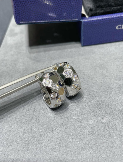 [GALE]BEE LOVE DIAMOND HOOP EARRINGS