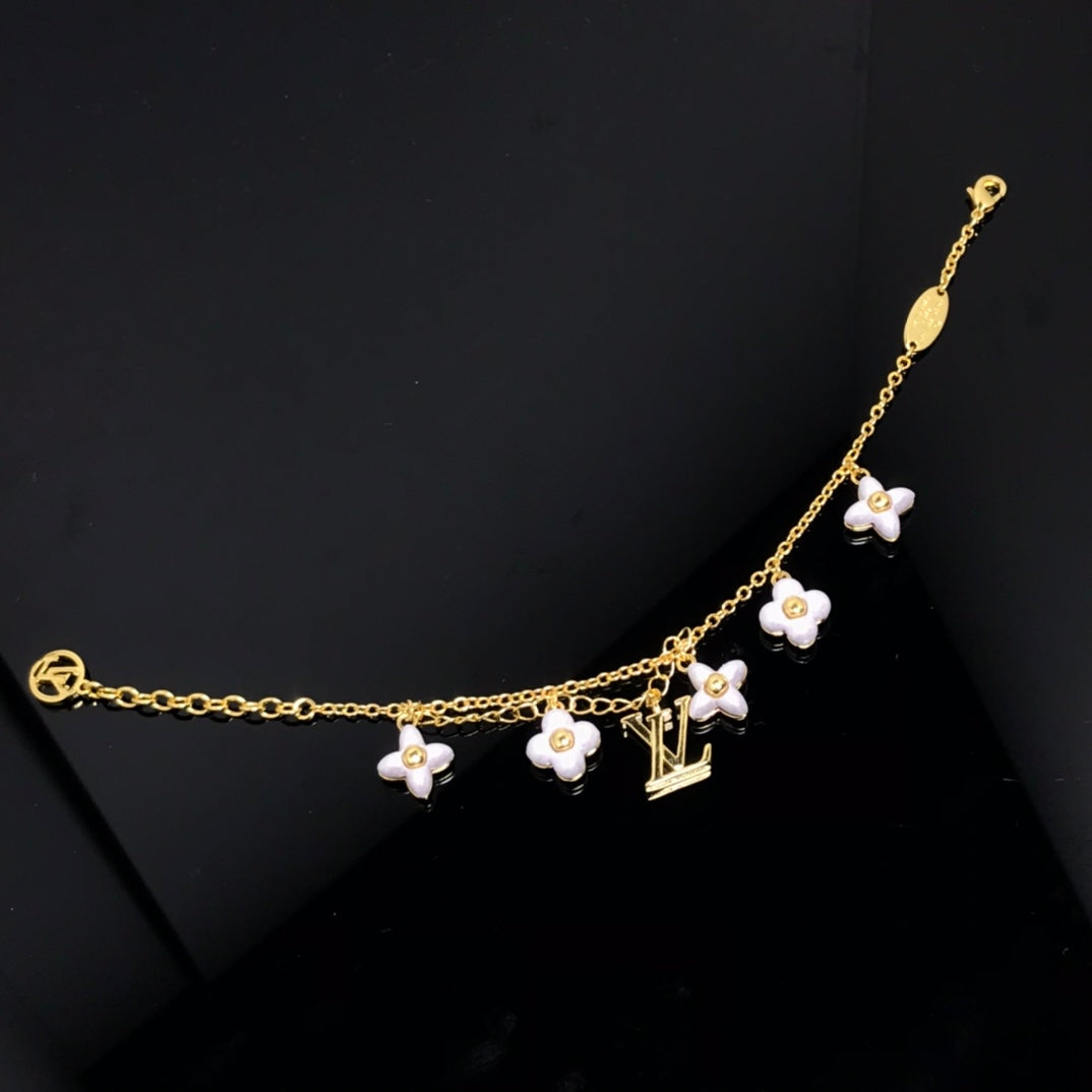 [GALE]LOGO 6 MOTIF STAR AND SUN GOLD BRACELET
