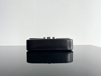 CLASSIC TRIOMPHE 20 BLACK CALFSKIN SILVER HARDWARE
