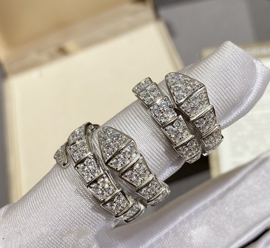 [GALE]SERPENTI RING SILVER DIAMOND PAVED