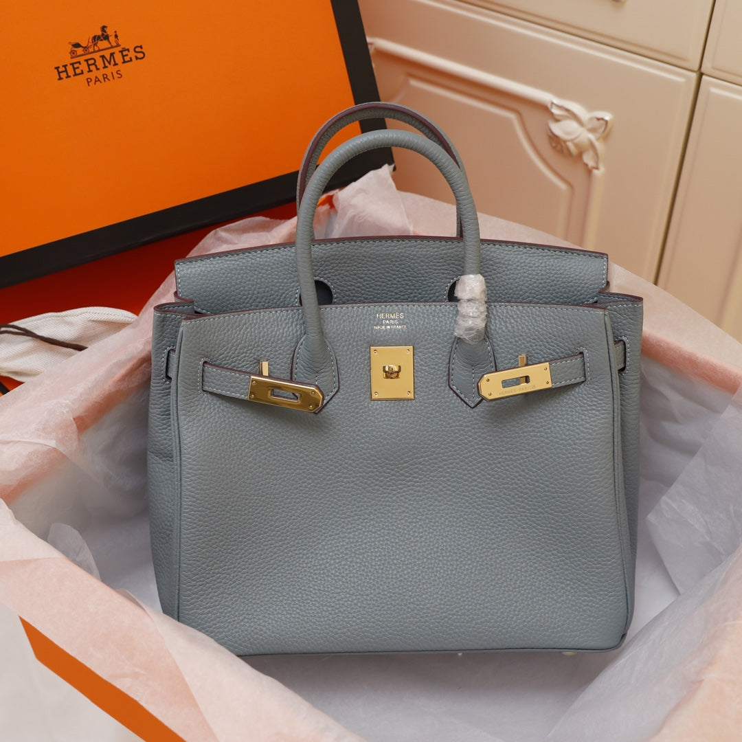 HM BIRKIN BAG 30 TEMPERED GRAY TOGO GOLD HARDWARE