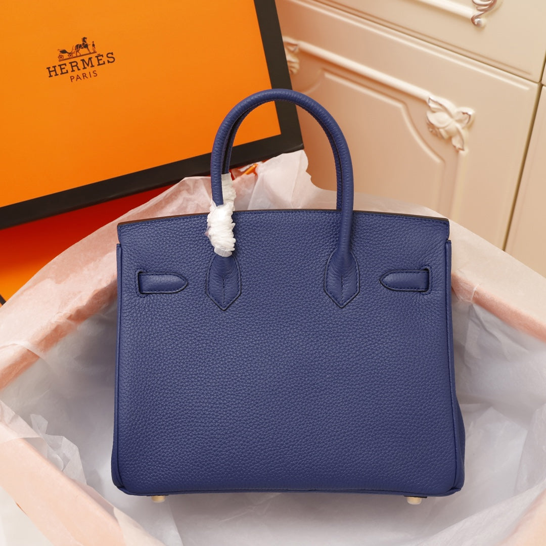 HM BIRKIN BAG 30 NAVY TOGO GOLD HARDWARE