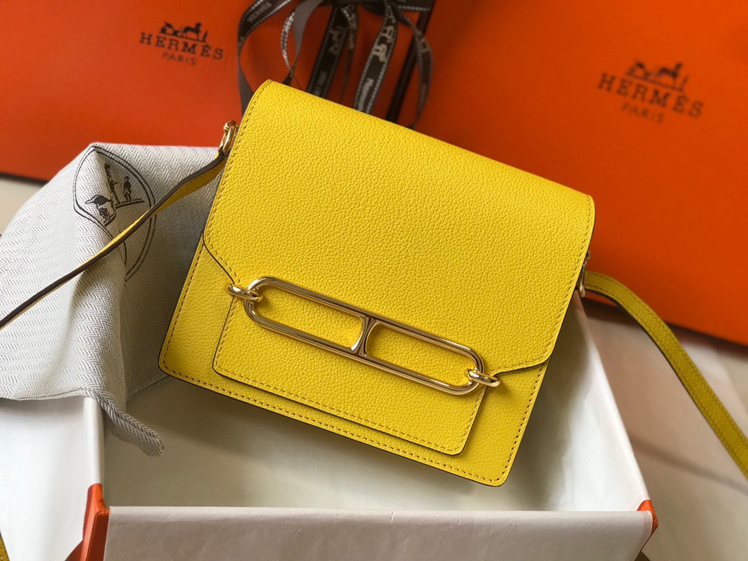 HM SAC ROULIS 19 LEMON TOGO LEATHER