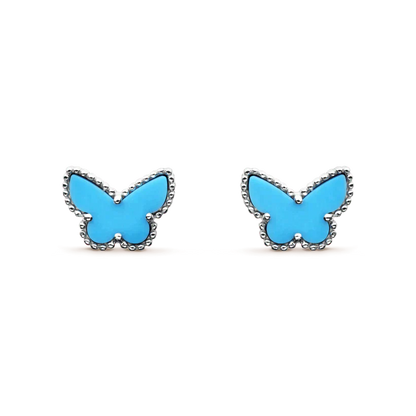 [GALE]BUTTERFLY TURQUOISE EARRINGS SILVER