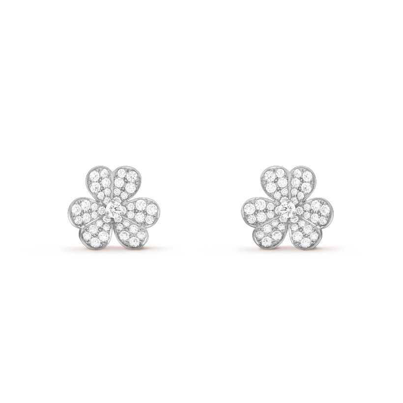 [NOVO]クローバー コモス ダイヤモンド ピアス シルバー