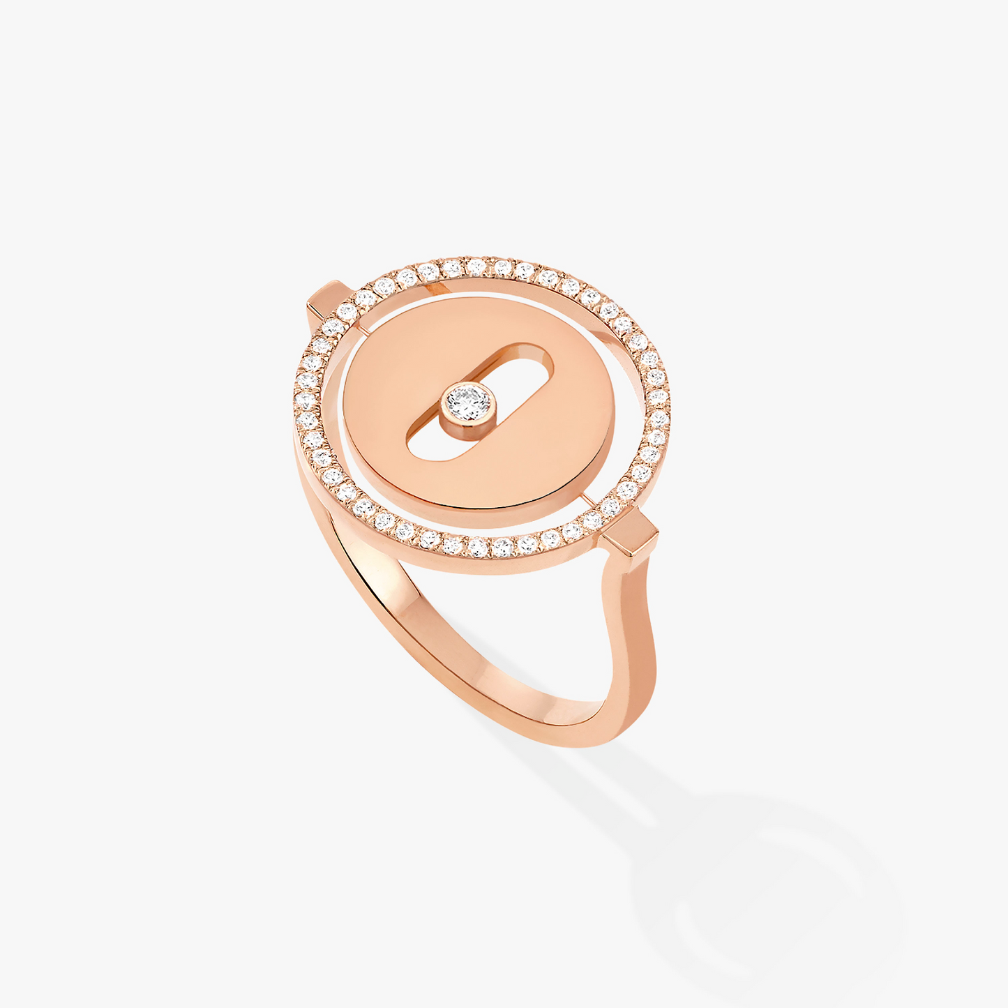 [GALE]LUCKY MOVE PINK GOLD DIAMOND RING