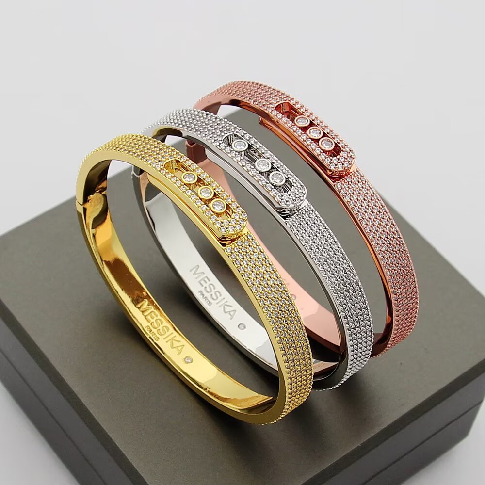 [GALE]Move Noa Full Pavé Diamond Bangle Bracelet