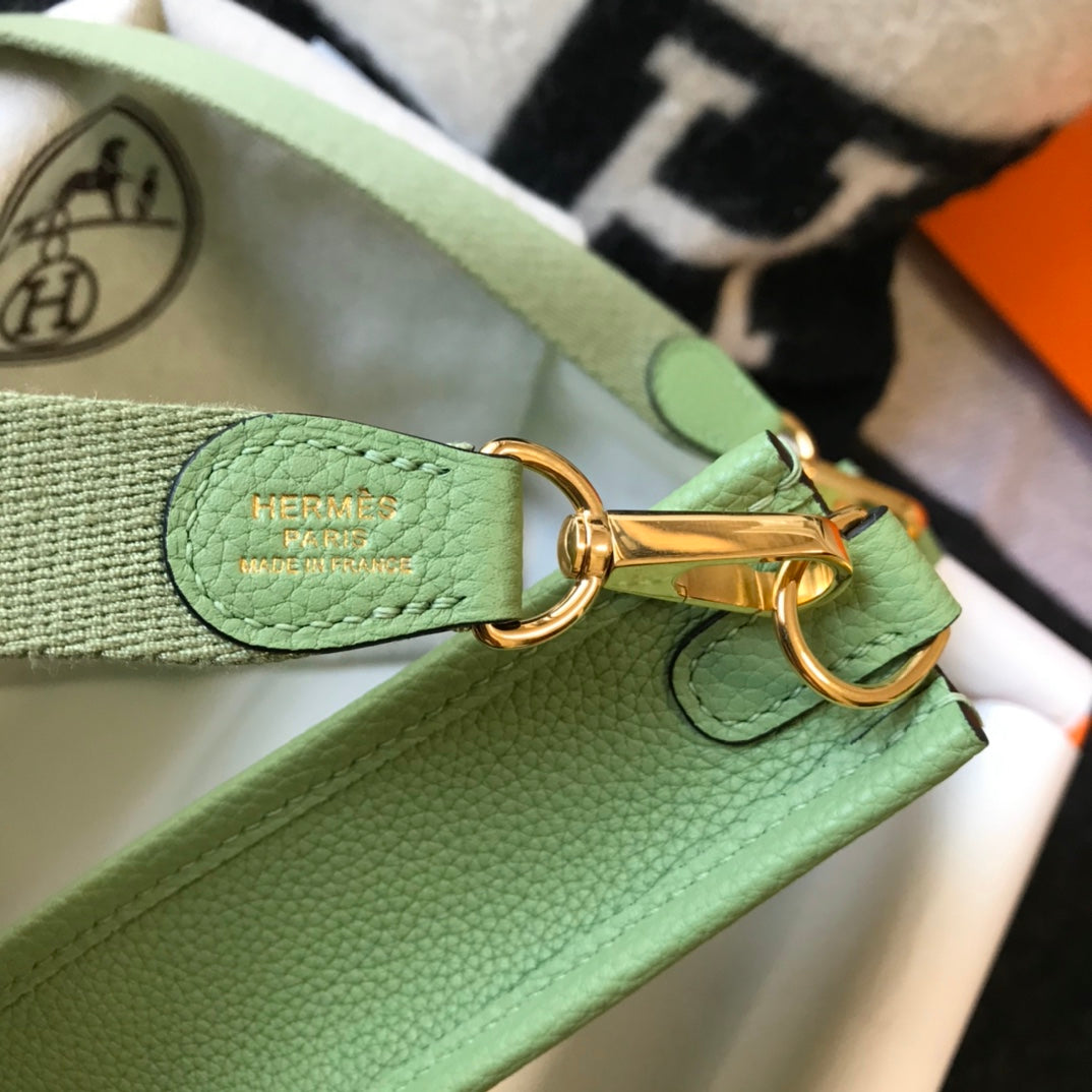 Mini Evelyne 18cm Green Togo Ghw