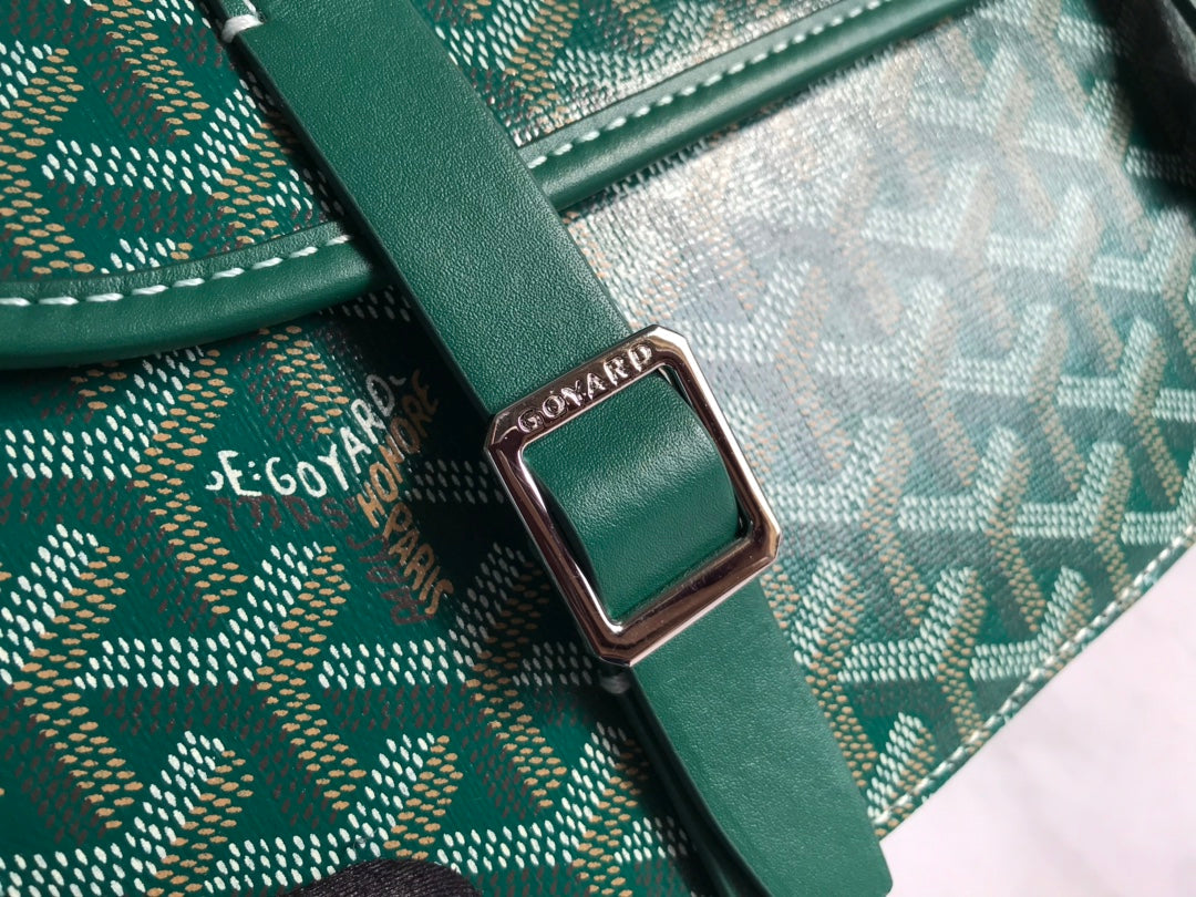 BELVEDERE II BAG 28 IN GREEN GOYARDINE CANVAS