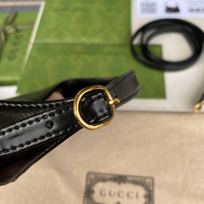 gg jackie mini 19cm black calfskin