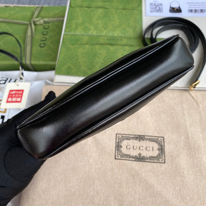 gg jackie mini 19cm black calfskin