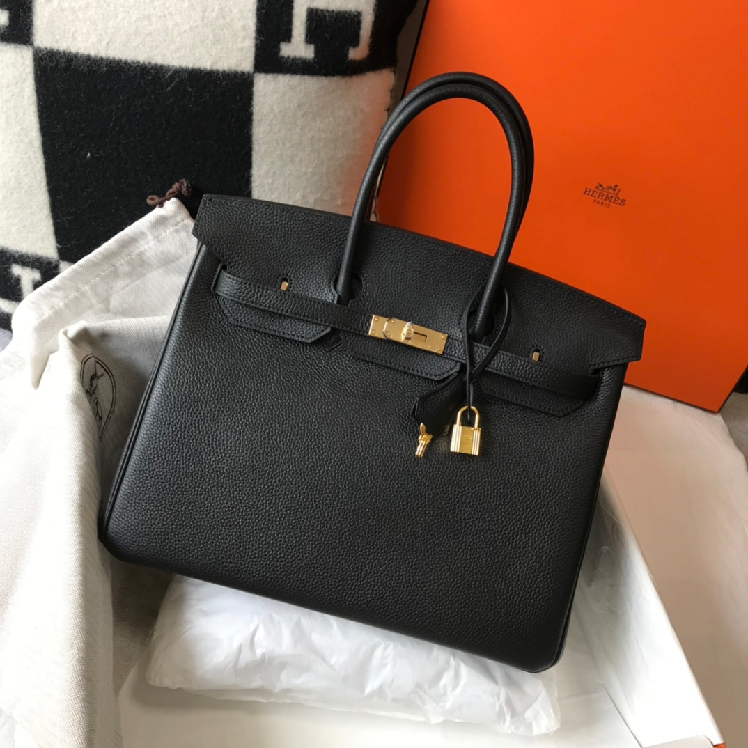 HM BIRKIN 35CM BLACK TOGO LEATHER GOLD HARDWARE