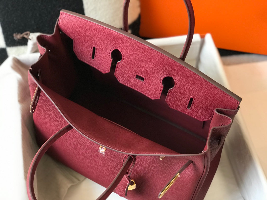 HM BIRKIN 35CM BURGUNDY TOGO LEATHER GOLD HARDWARE