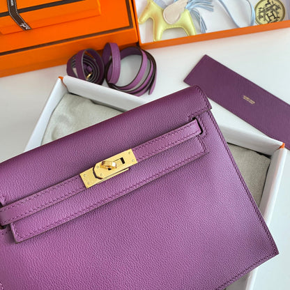 Kelly Danse II 22cm Purple Evercolor Leather Ghw