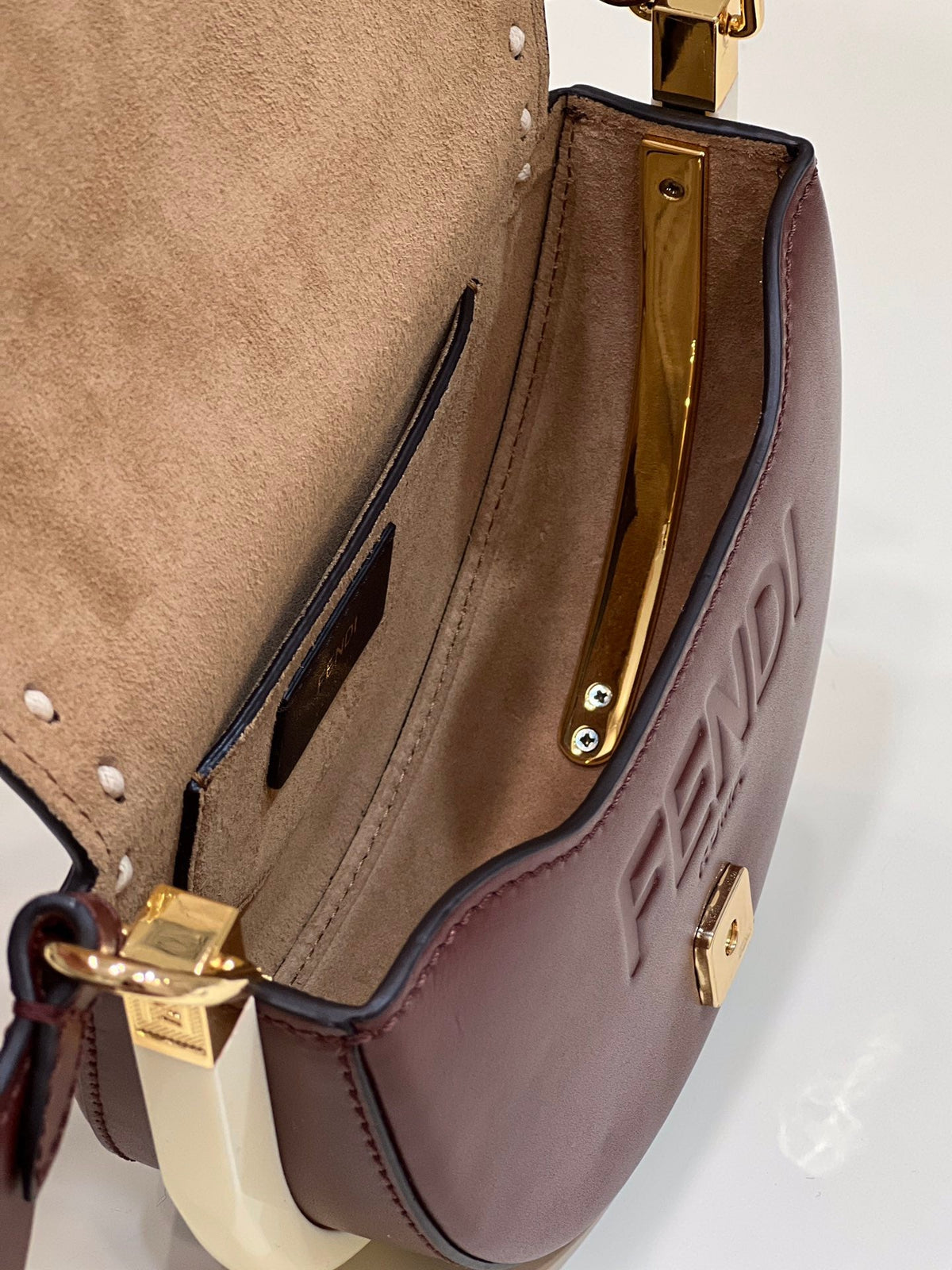 MOONLIGHT 19 IN WINE RED SMOOTH CALFSKIN GOLD HARDWARE