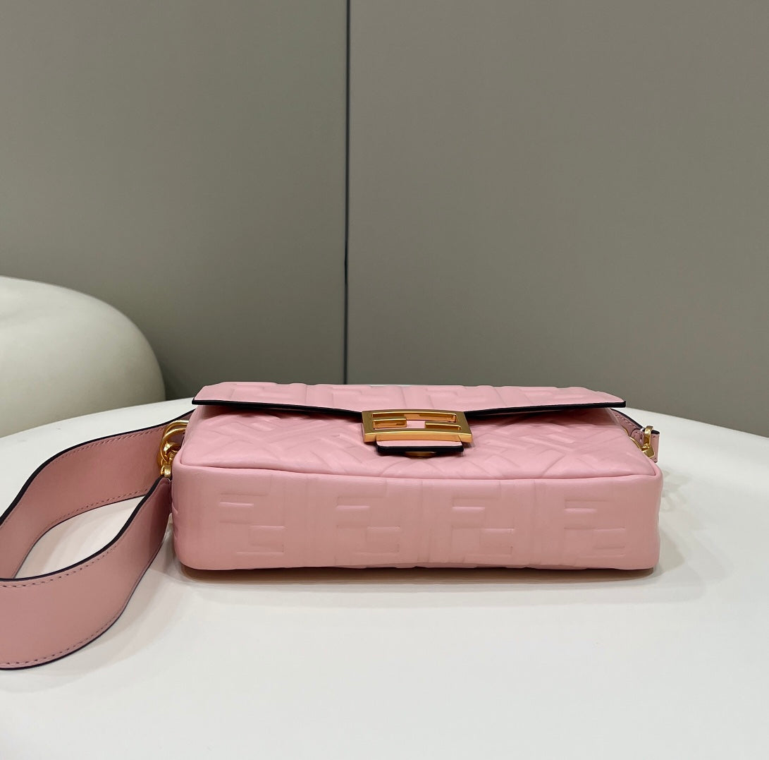 Baguette 27cm Pink Lambskin Gold Hardware