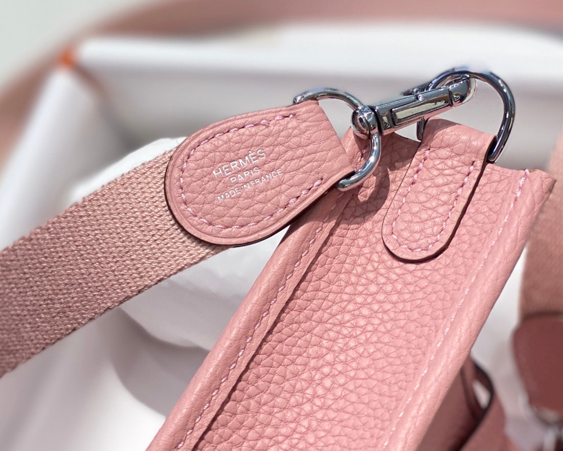 Mini Evelyne 18cm Pink Togo Silver Hardware