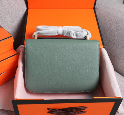 HM CONSTANCE BAGS 22 HUNTER GREEN EPSOM