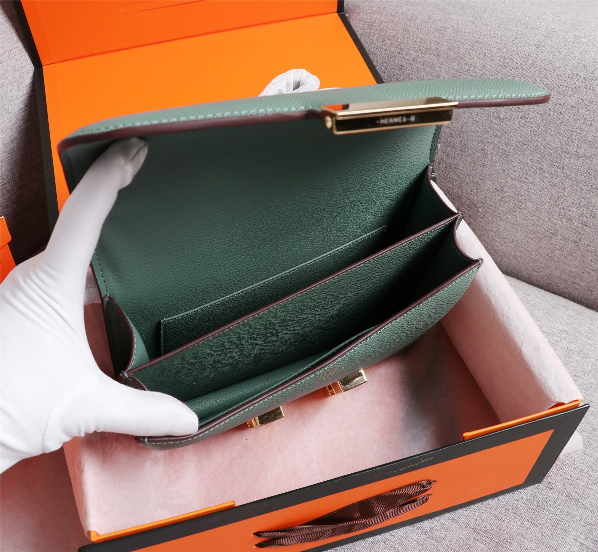 HM CONSTANCE BAGS 19 HUNTER EPSOM LAMBSKIN