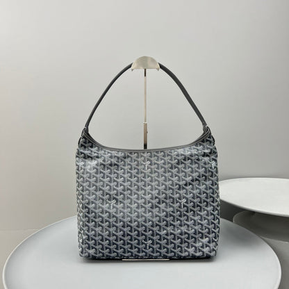 HOBO BOHÉME 34 IN GREY GOYARDINE CANVAS AND CALFSKIN