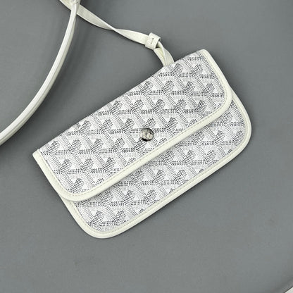HOBO BOHÉME 34 IN WHITE GOYARDINE CANVAS AND CALFSKIN
