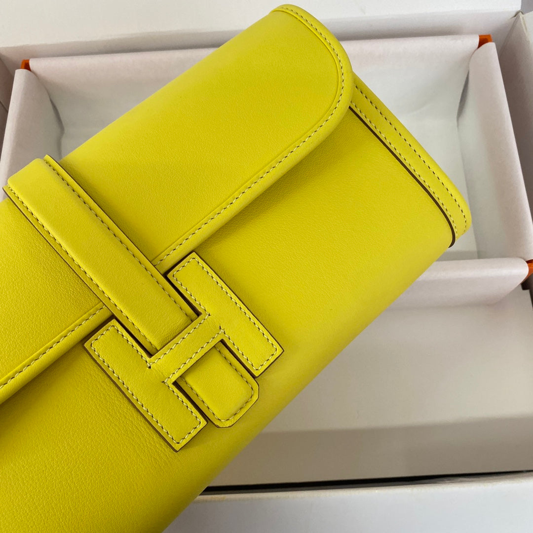 HM Jige 29 Lemon Yellow Swift Calfskin 229025