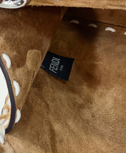 PEEKABOO ISEEU 33 IN SEPIA BROWN SUEDE SILVER HARDWARE