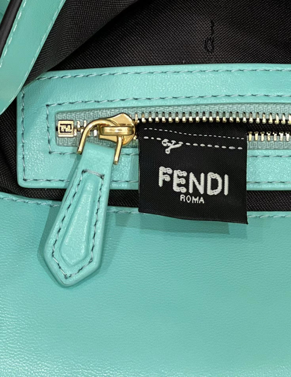 Baguette 27cm Tiffany Blue Lambskin Gold Hardware