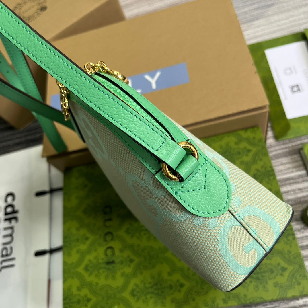 ophidia large 24cm comestic pouch beige green monogram canvas