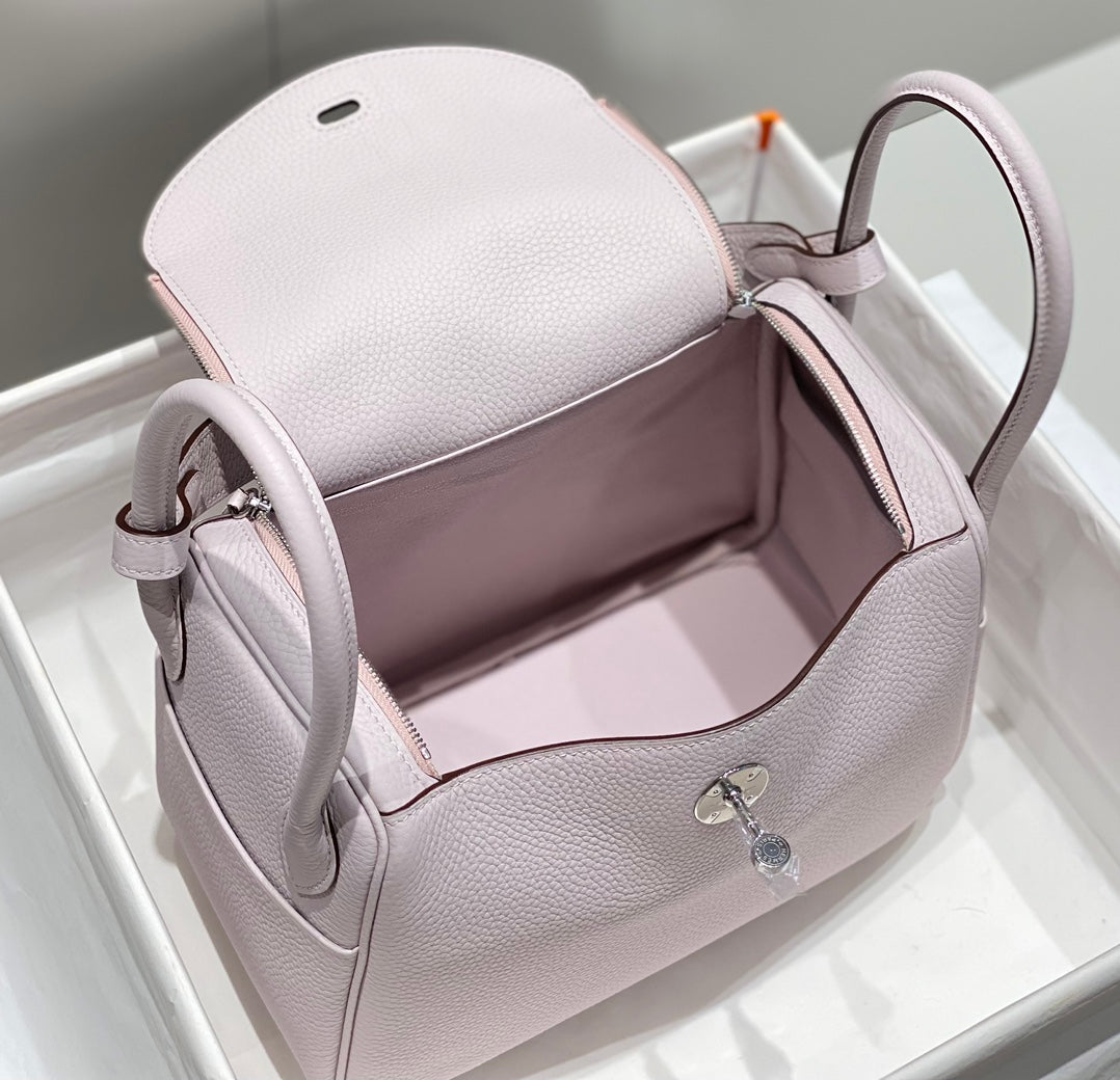 HM LINDY 26 BAG SOFT PINK TAURILLON CLEMENCE LEATHER